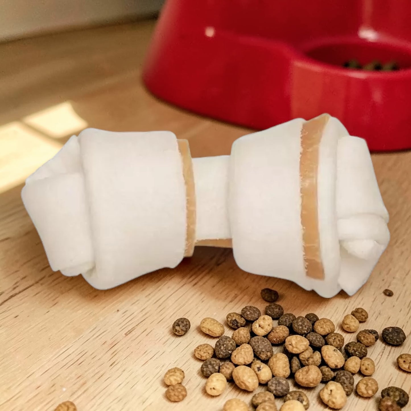 《ペット用品》DINGO ミートインザミドル 35個 犬用 天然牛皮ガム