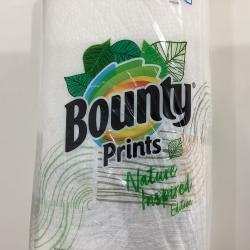 Bounty printed paper towel roll with quick absorption and durable design
