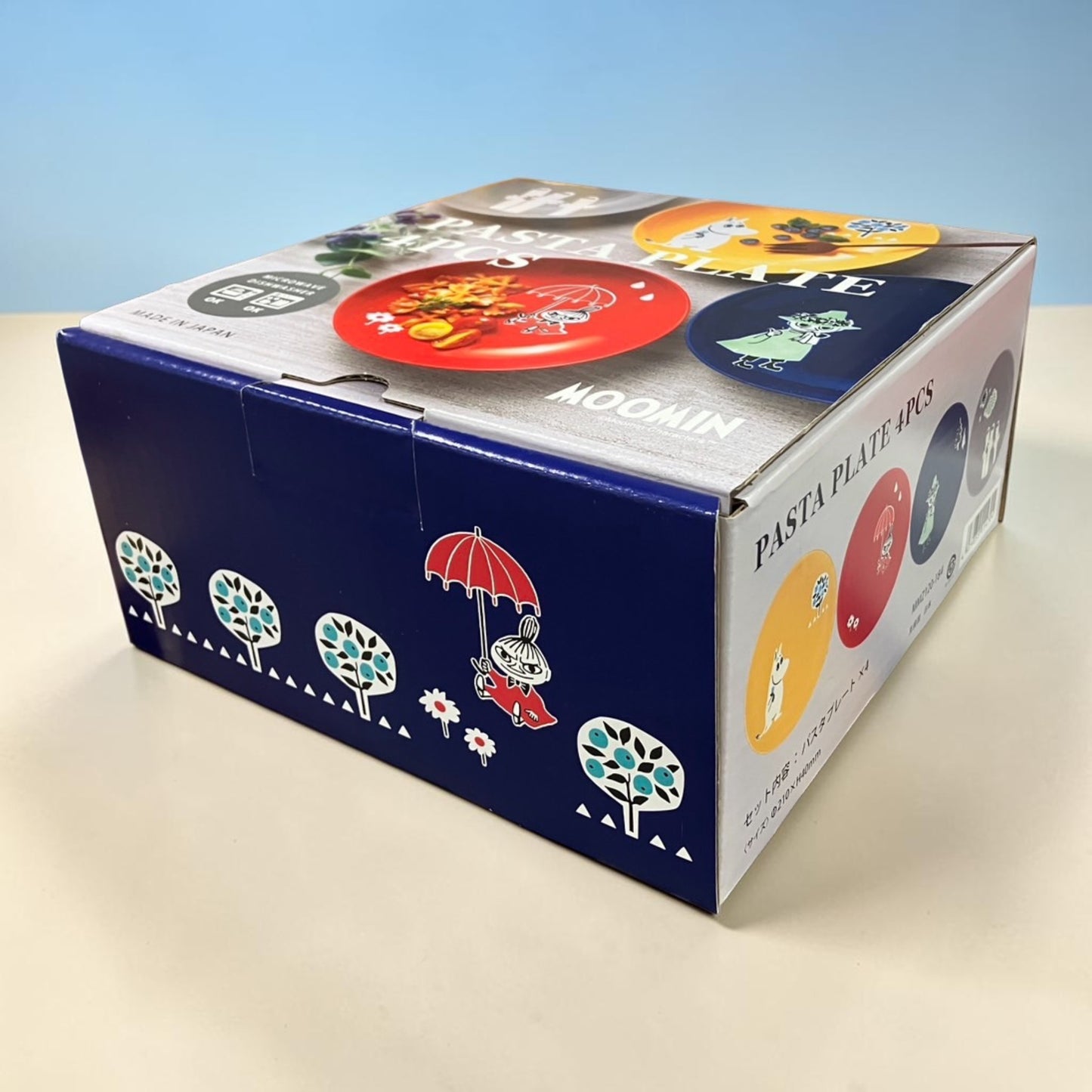 ムーミン パスタプレート 4枚セット 約21㎝ 電子レンジ 食洗器可