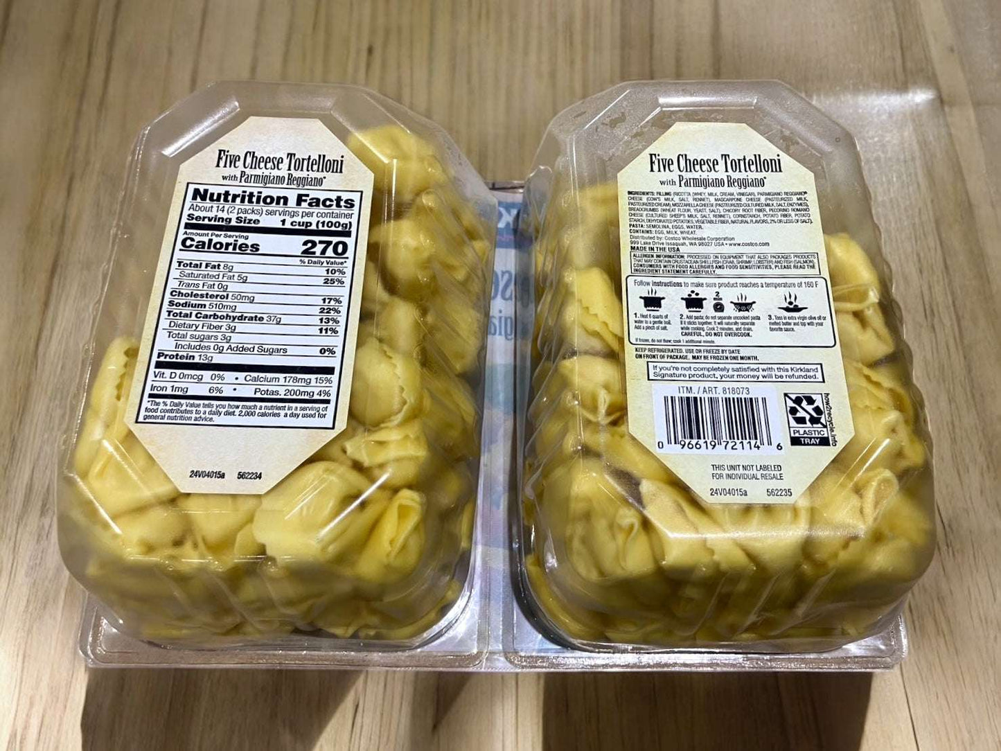 【冷蔵食品】KS チーズ トルテローニ 680g×2 カークランドシネクチャー