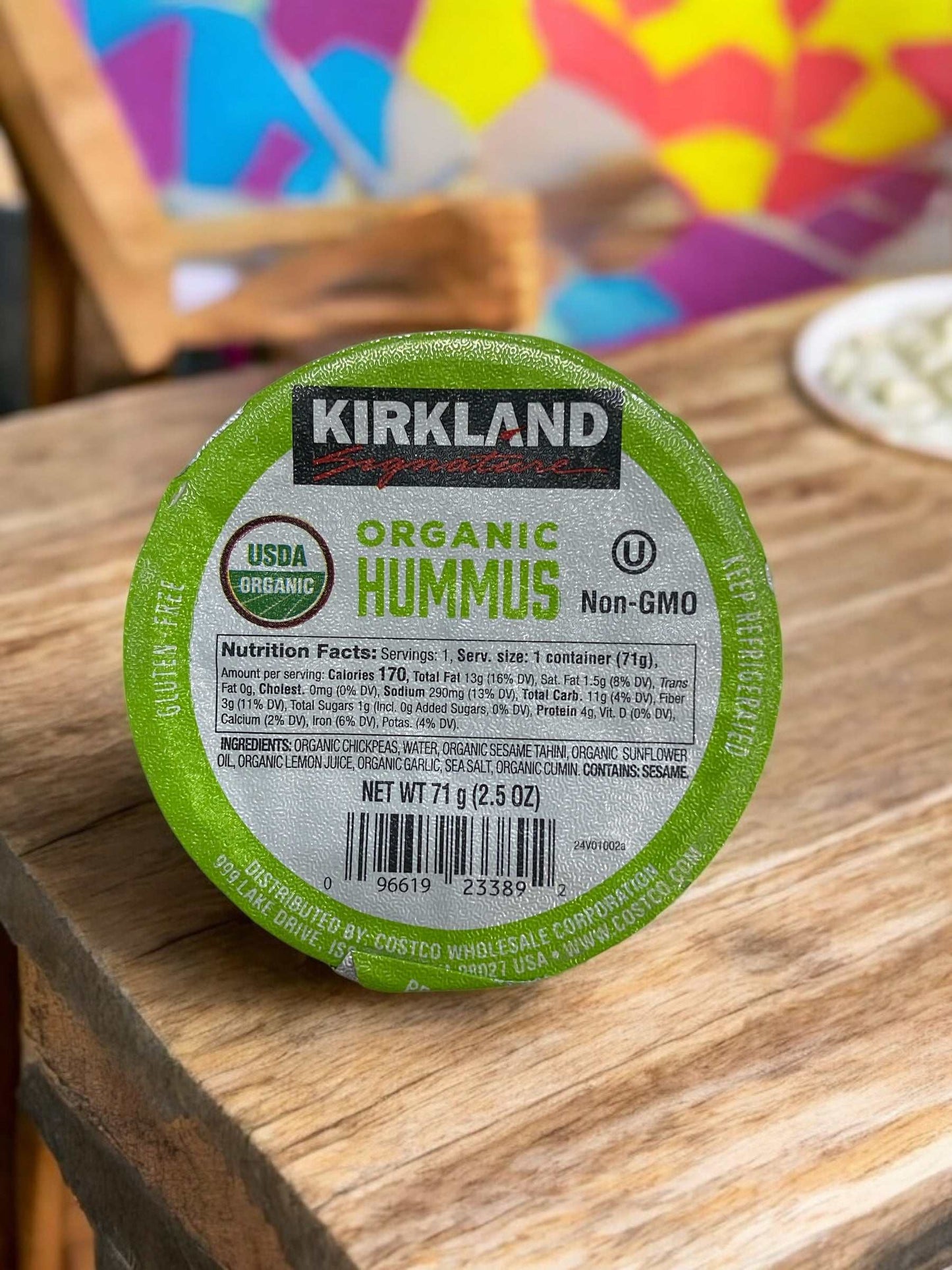 【冷蔵商品】 KS オーガニック フムス 71g × 20個入り 1箱セット HUMMUS ひよこ豆 / カークランドシグネチャー