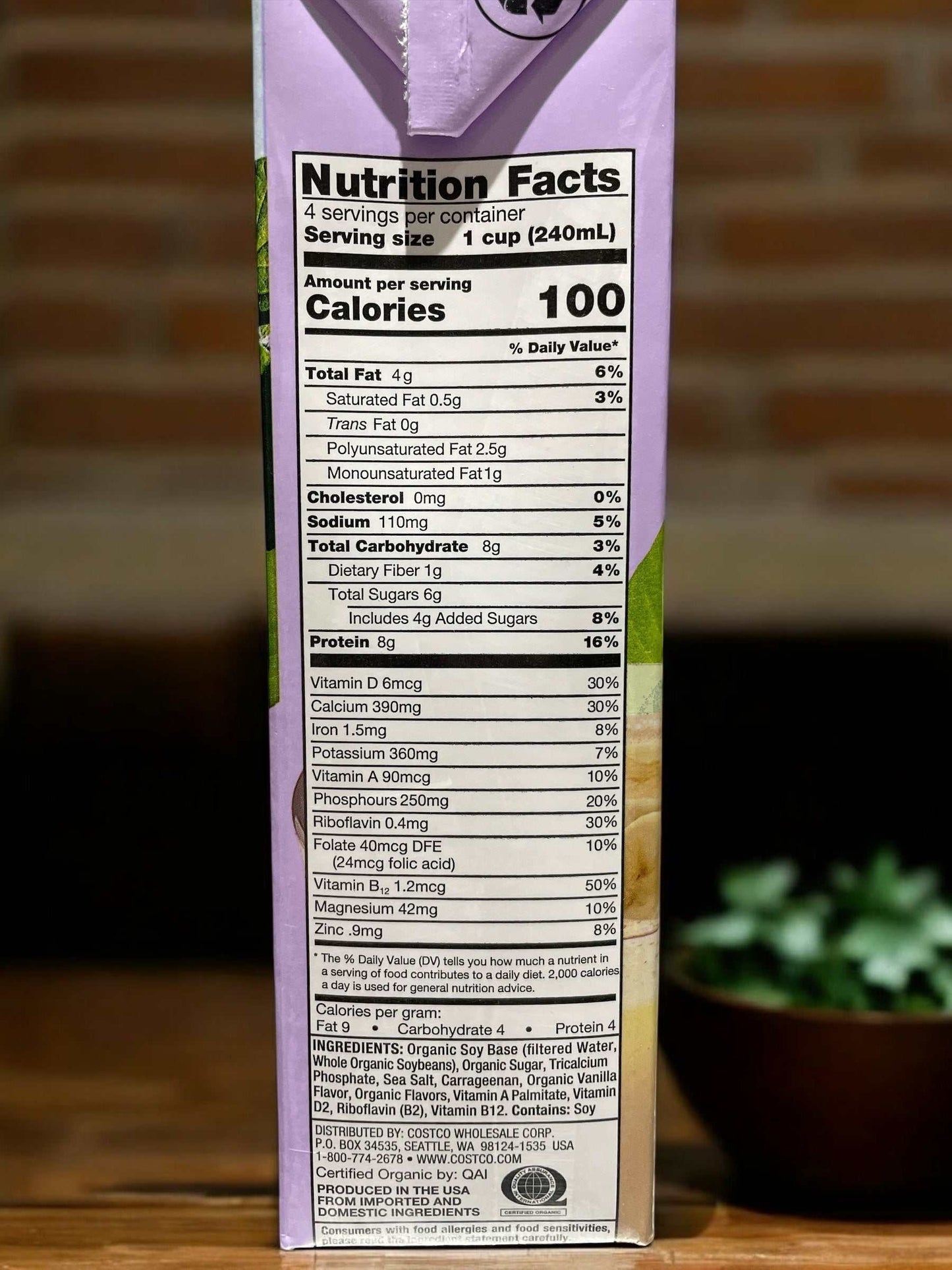 KS オーガニック ソイミルク オリジナル 有機 豆乳 946ml SOY MILK /カークランドシグネチャー