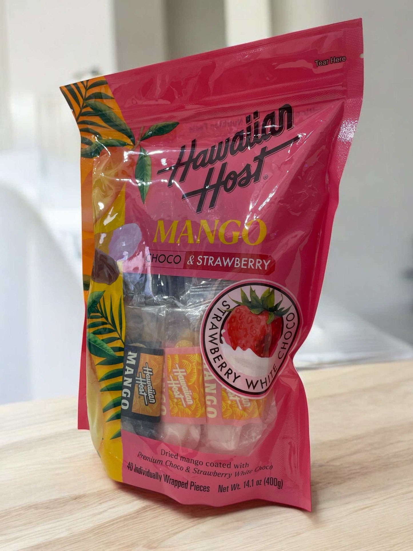 ハワイアンホースト ドライマンゴー チョコ&ストロベリー 40枚 400g Hawaiian Host