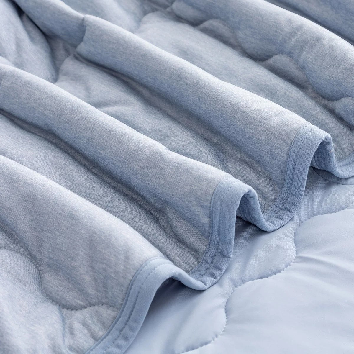 クーリング 大判ひざ掛け 152cm x 177cm BERKSHIRE BLANKET&HOME カラー ヘザーブルー