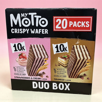マイモット クリスピーウエハース デュオ ティラミス ストロベリー  20パック ブルガリア産