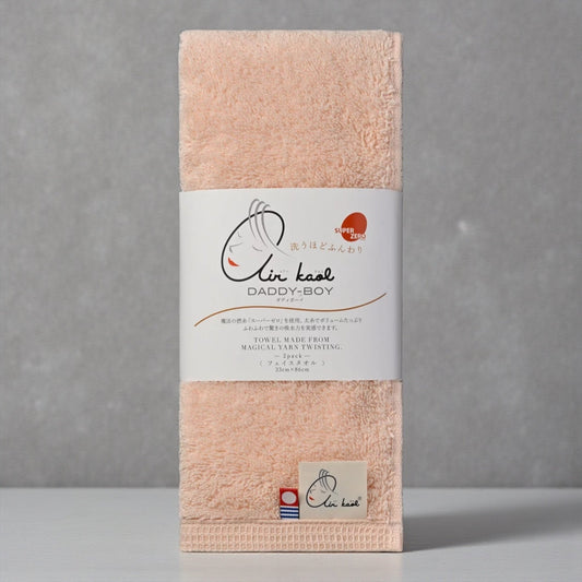 今治 フェイスタオル エアーかおる 2枚セット 33cm × 80cm  ダディボーイ スーパーゼロ air kaol  カラー ライトピンク