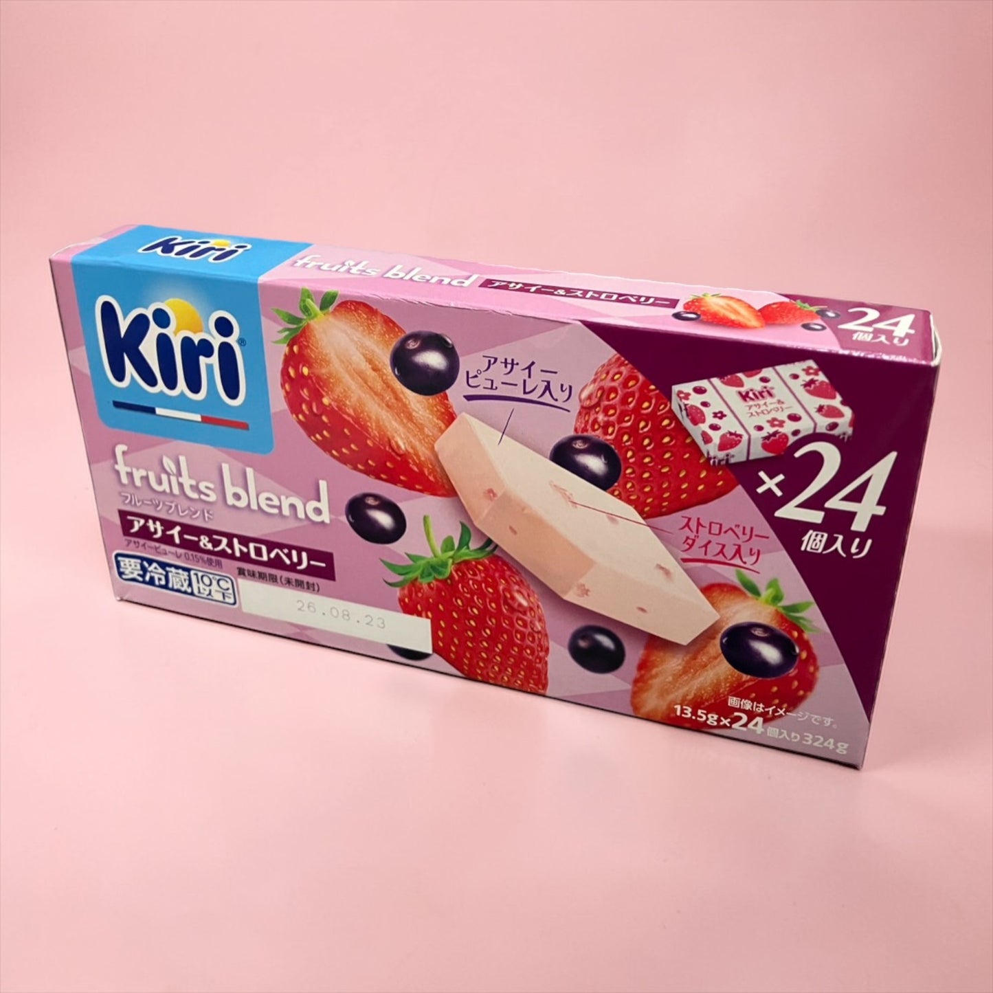 【冷蔵商品】〈期間限定〉キリ フルーツブレンド  アサイー ストロベリー  24個入り  324g  クリームチーズ