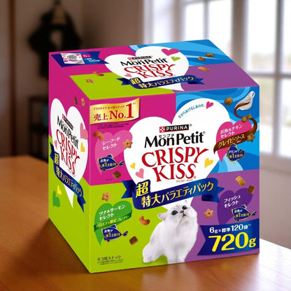 《ペットフード》モンプチ クリスピーキッス バラエティパック 6g x 120　猫用スナック