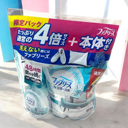 ファブリーズ W除菌 + 消臭スプレー 香りが残らない 本体370ml + 詰め替え1280ml