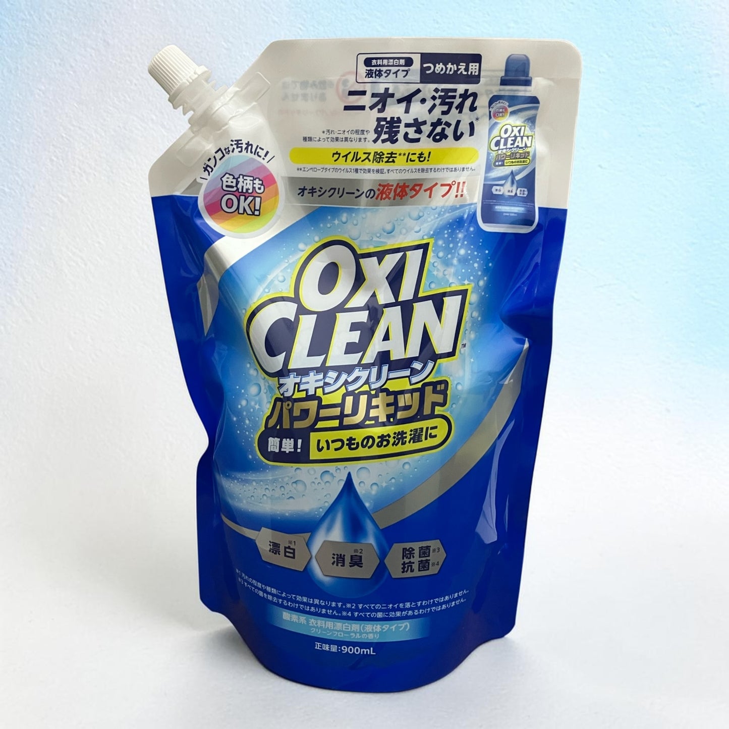 オキシクリーン パワーリキッド クラブ パック 酸素系 衣類用 漂白剤  600ml 本体 + 900ml x 2 詰め替え