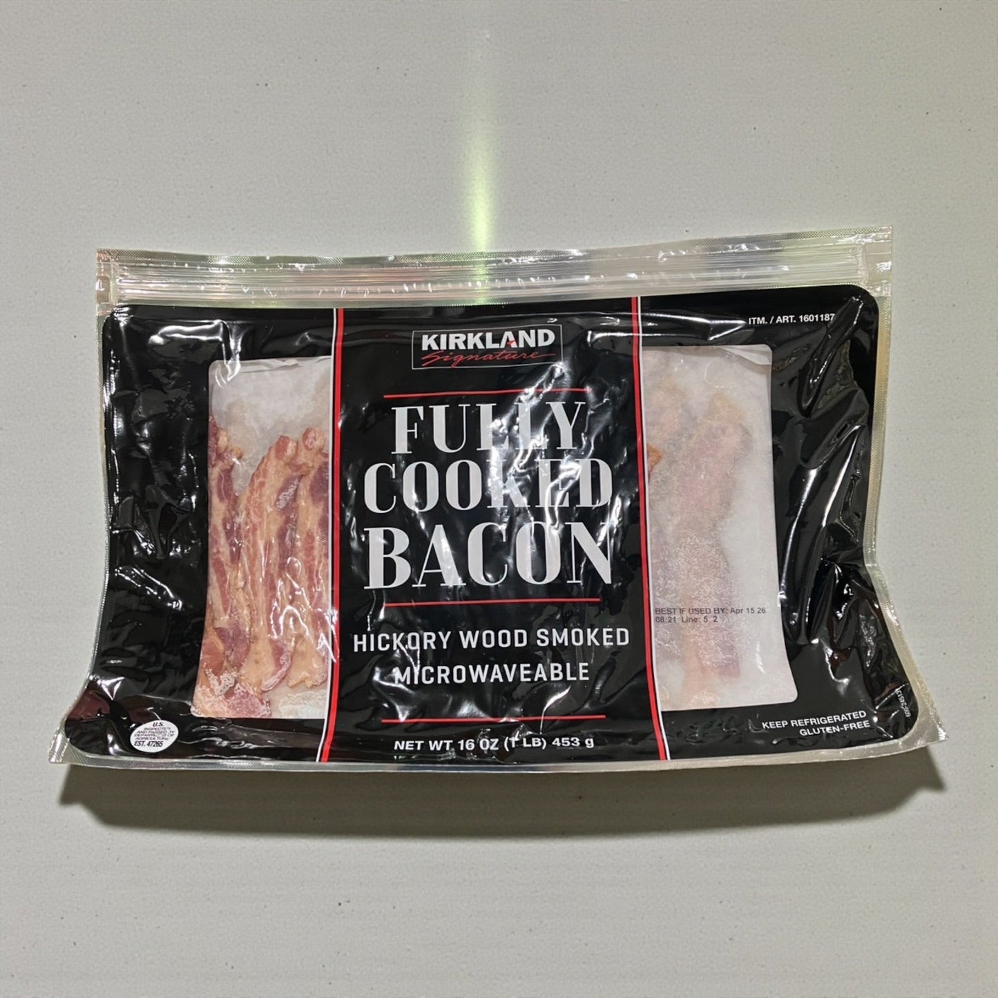 【冷蔵商品】KS プリクックド ベーコン  453g  FULLY COOKED BACON  カークランドシグネチャー
