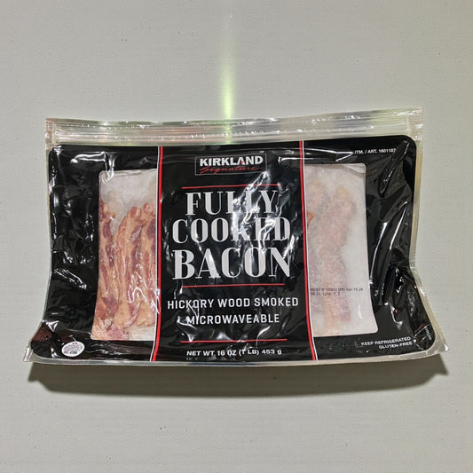 【冷蔵商品】KS プリクックド ベーコン  453g  FULLY COOKED BACON  カークランドシグネチャー