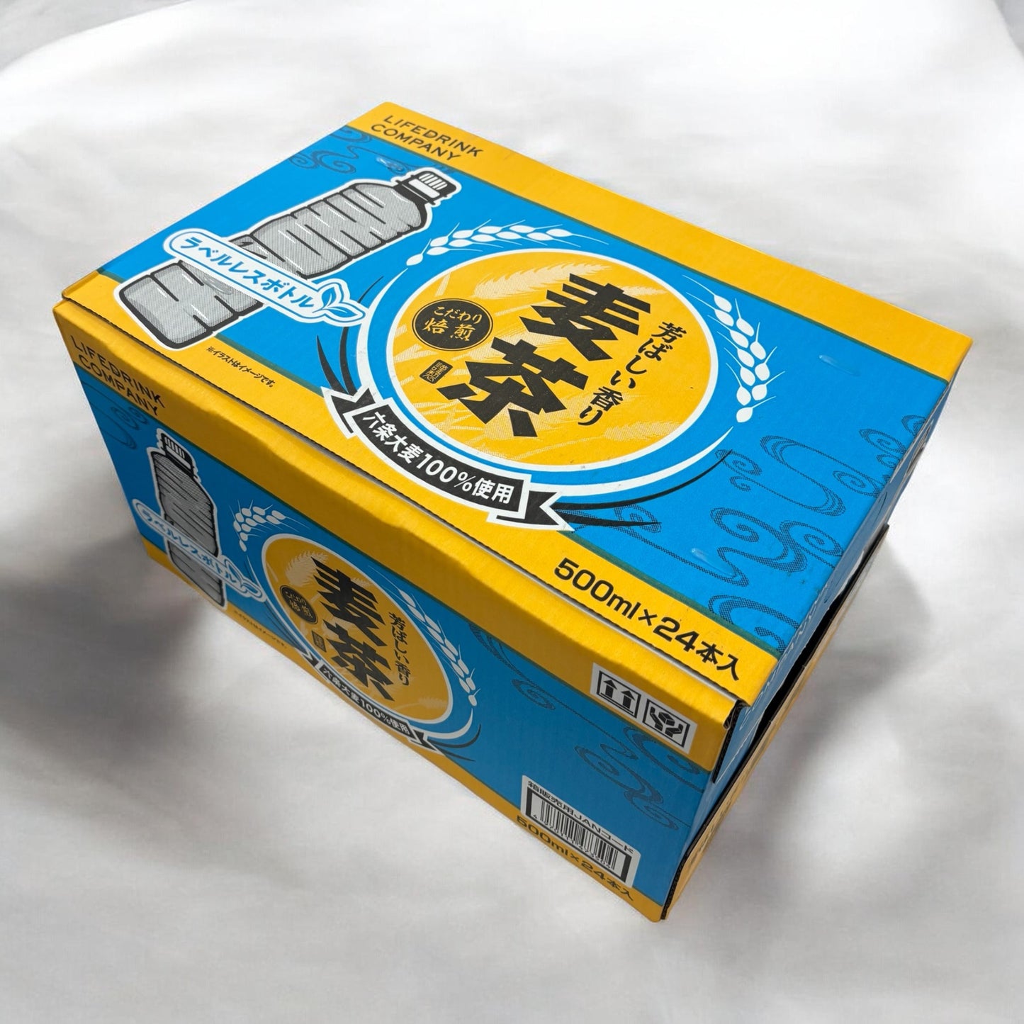 麦茶 ラベルレス  500ml x 24本 【お得】 六条大麦100％使用  LDC ライフドリンクカンパニー