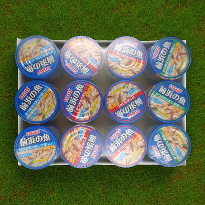 《ペットフード》いなば 前浜の魚 アソートパック かつお、かつお野菜、かつおにぼし 115g x 24