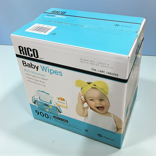 リコー ベビーワイプス 100枚入り × 9個入り セット販売　RICO BABY WIPES   赤ちゃん用おしりふき　【定番人気】 【お得なセット販売】