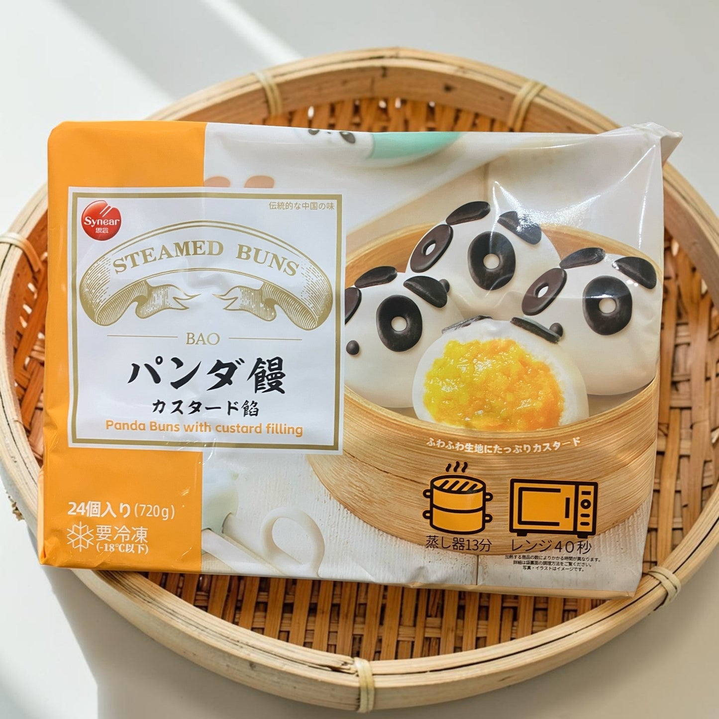 【冷凍商品】パンダまん  カスタード味  30g × 24個入り