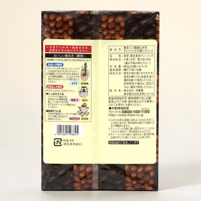 伊藤園 黒豆入り 国産 麦茶 30袋 x 4  ティーバッグ  ノンカフェイン