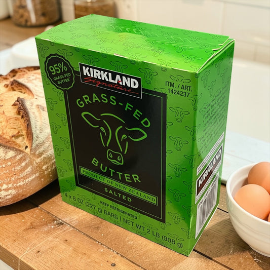 【冷蔵商品】KS グラスフェッド 有塩 バター 227g × 4個入り  ニュージーランド産  カークランドシグネチャー