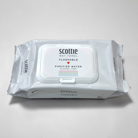 スコッティ トイレに流せる厚手ウェットタオル 80枚  小分け販売 ノンアルコールタイプ Scottie