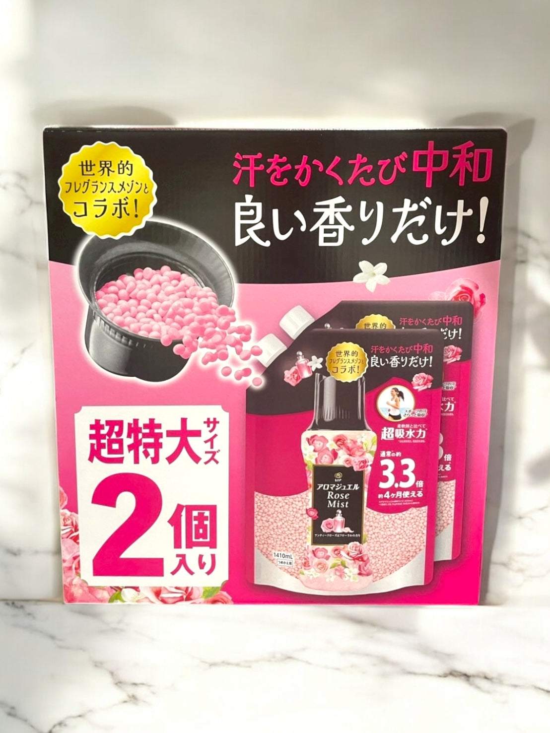 レノア アロマジュエル アンティークローズ＆フローラル 詰め替え用 1410ml×2セットパッケージ