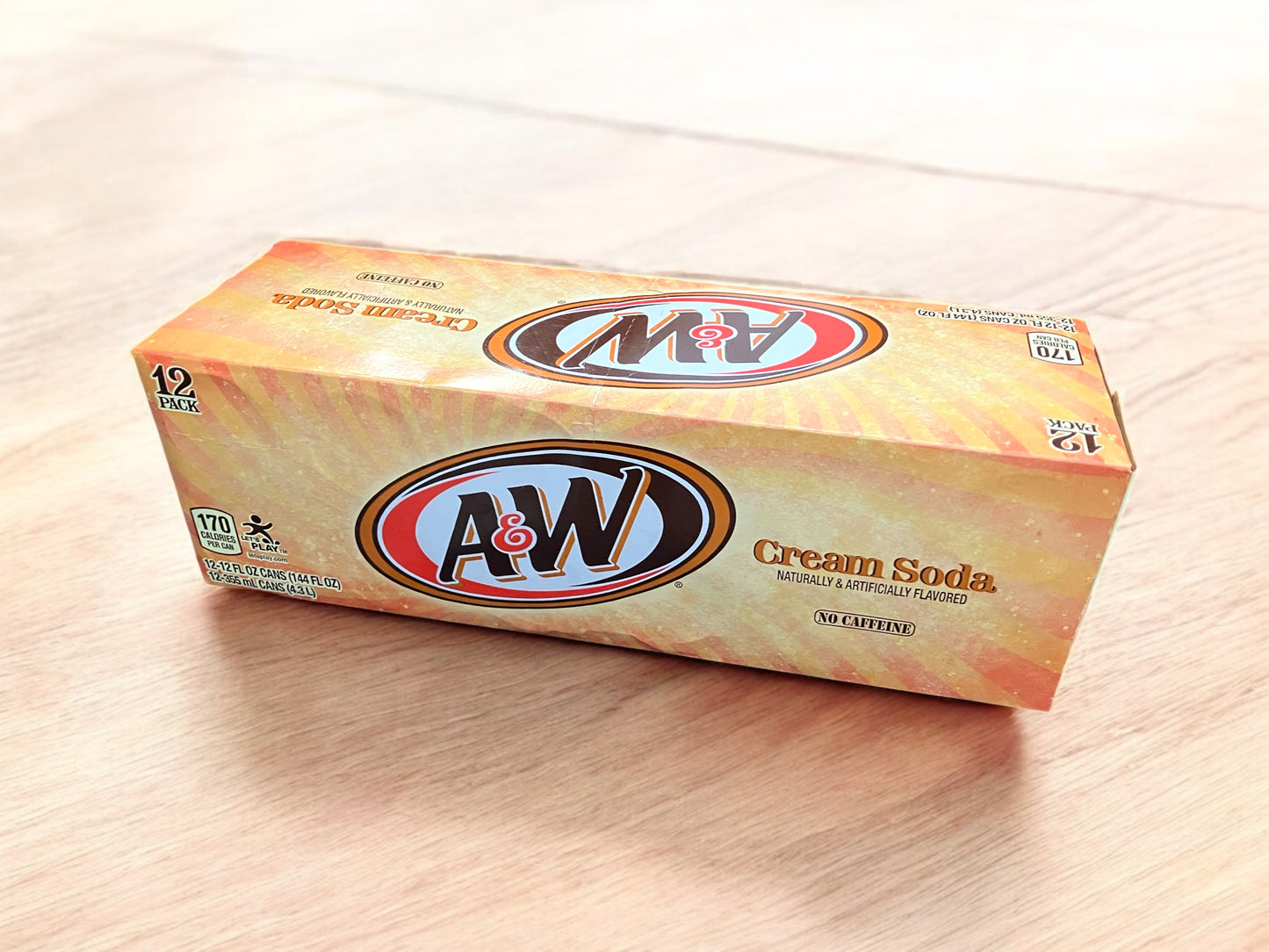 A＆Ｗ クリームソーダ  355ml×12缶 大容量 ノンアルコールドリンク 炭酸飲料 ドリンク缶 A&W Cream Soda