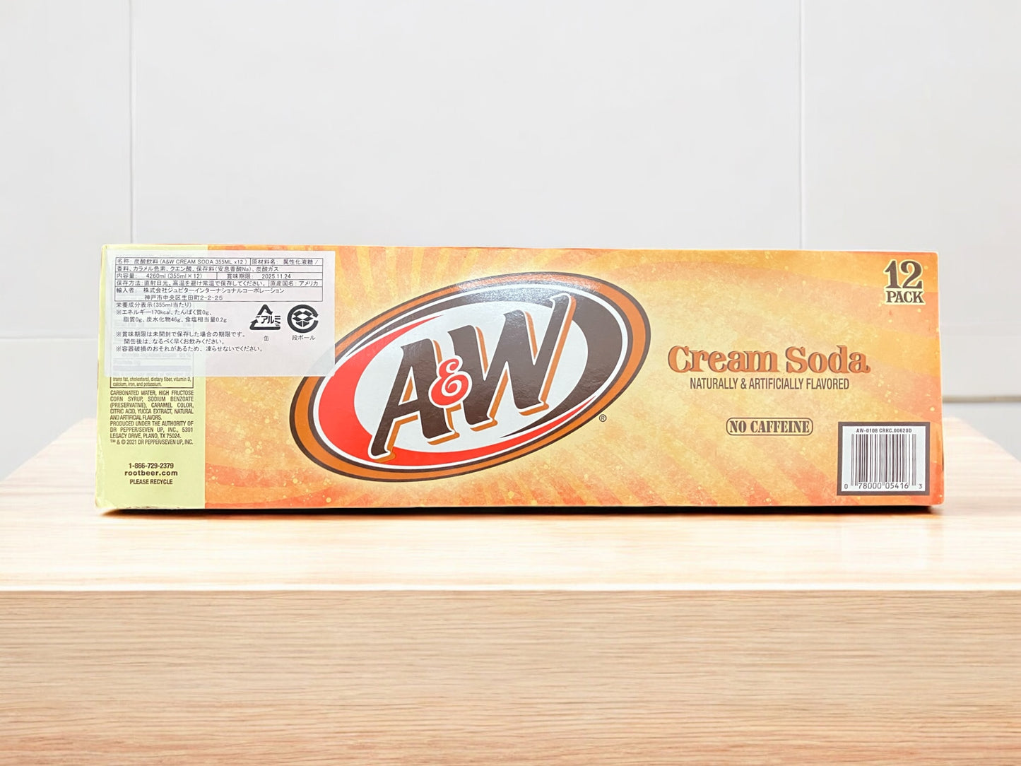 A＆Ｗ クリームソーダ  355ml×12缶 大容量 ノンアルコールドリンク 炭酸飲料 ドリンク缶 A&W Cream Soda