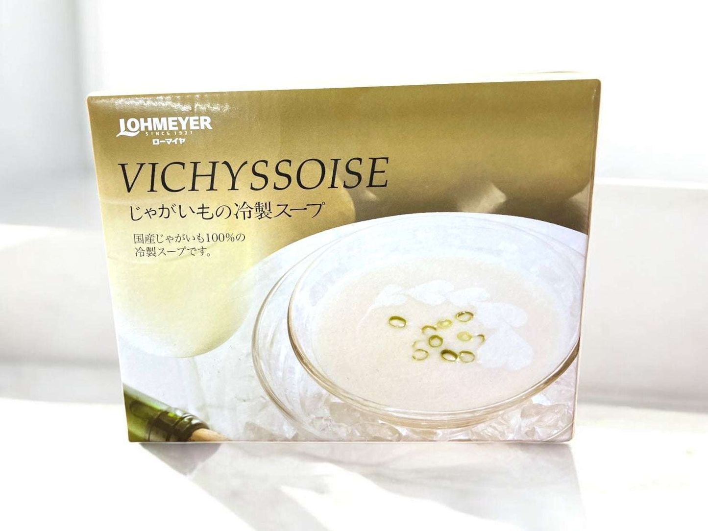 LOHMEYER Vichyssoise chilled potato soup pack with creamy texture and natural flavor.