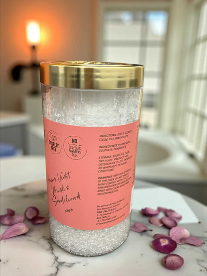 Salts&CO. エプソム バスソルト  バイオレット、ムスク＆サンダルウッドの香り  1kg　/EPSOM FLORALIS SCENTED  GIFT PACK  Salts ＆ Co.