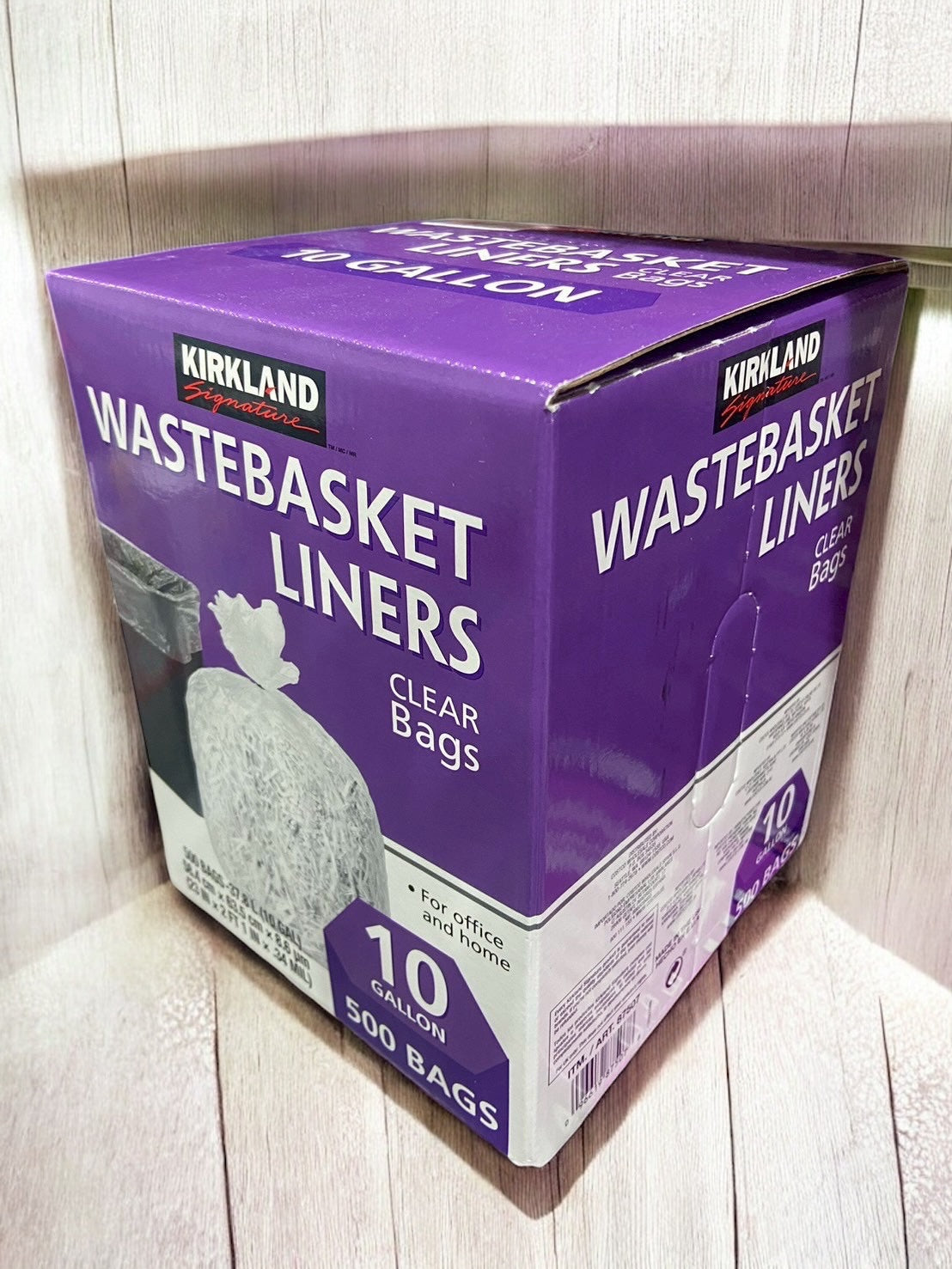 KS 透明ごみ袋 37.8L/10GALLON 500枚 KS WASTEBASKET LINERS カークランドシグネチャー