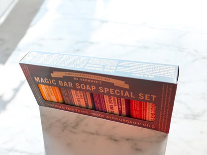 ドクターブロナー マジックソープバー  オーガニック  固形石鹸  140g×4個セット 【売れています】《品薄》MAGIC BAR SOAP 140G×4