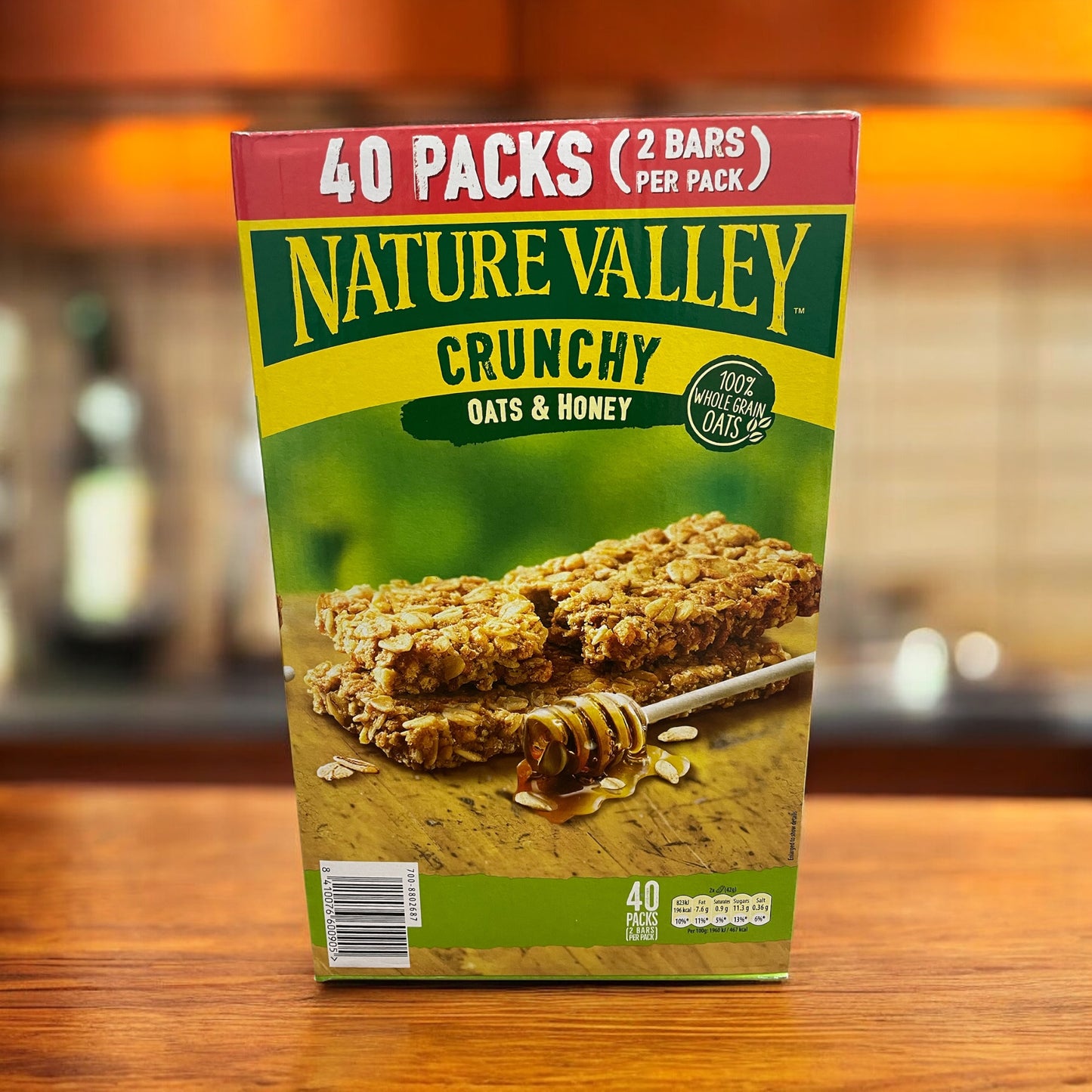 ネイチャーバレー   オーツ & ハニー  シリアルバー  2枚入り 42g × 40袋入り  1箱   スペイン産　シリアル クランチ / NATURE VALLEY 【売れています】