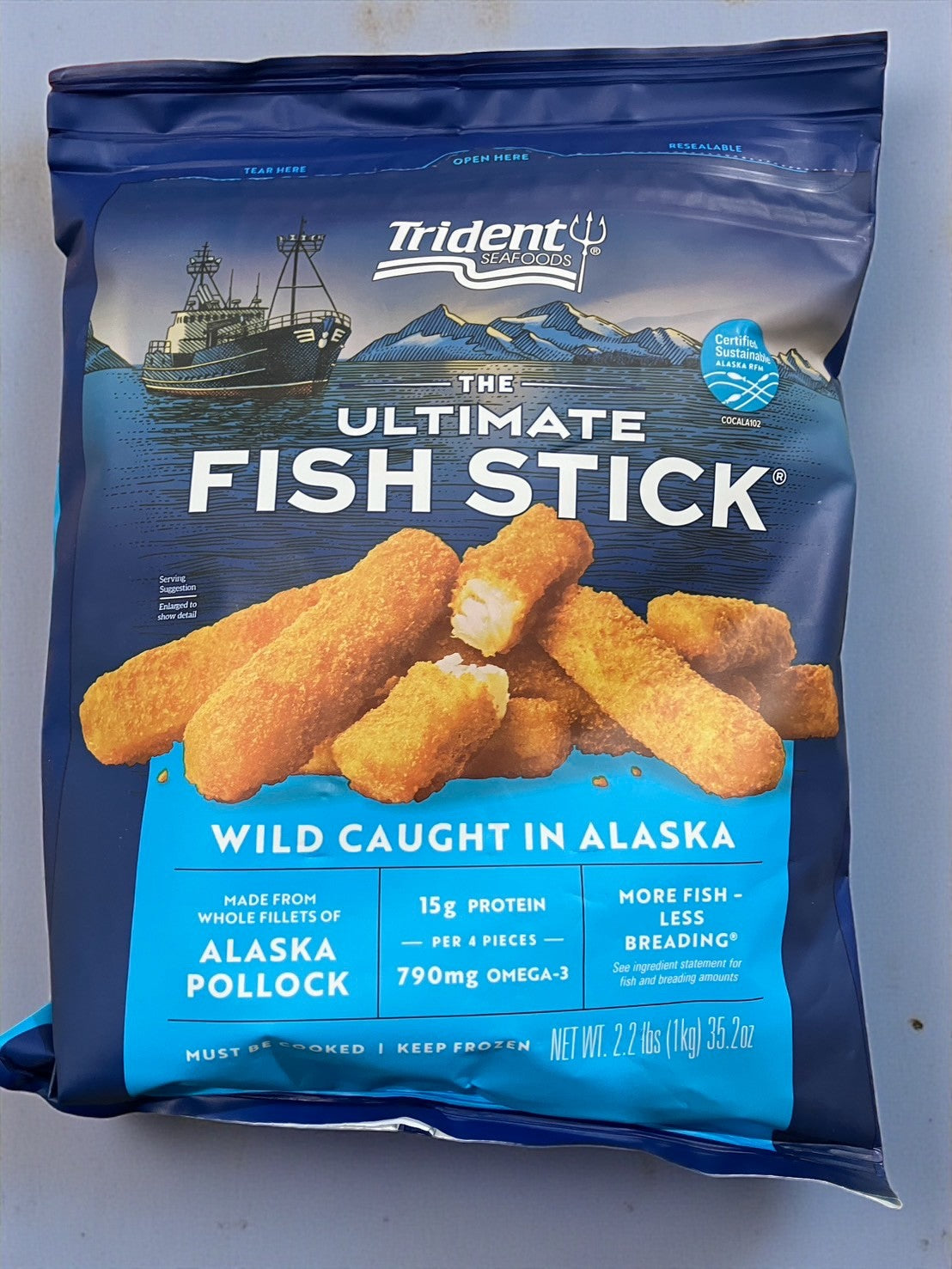 【冷凍商品】フィッシュスティック　1kg トライデン  TRIDENT