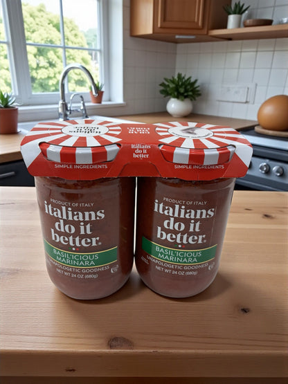 バジルトマトソース 680g x 2本 セット イタリア産トマト使用  イタリア製造　BASIL MARINARA SAUCE