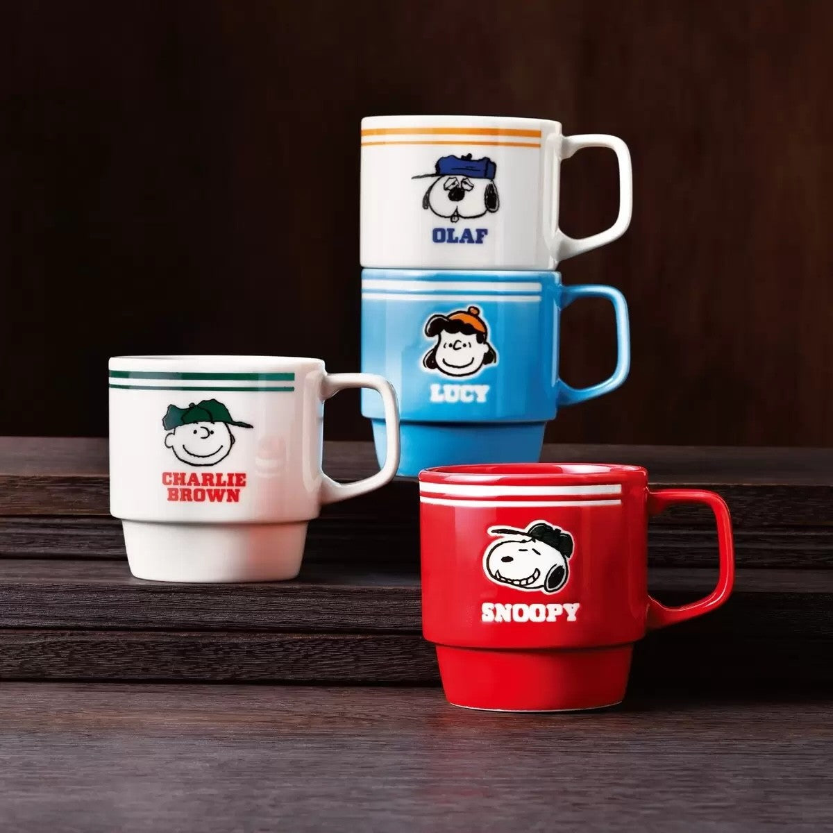 スヌーピー スタッキング マグ 4個セット  SNOOPY  マグカップ  レンジ 食洗器可