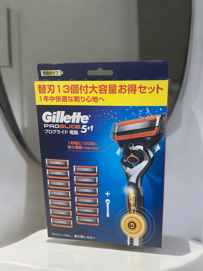 ジレット プログライド フレックスボール 電動タイプ 髭剃り カミソリ 本体+替刃13個 　/Gillette　【大容量でお得】