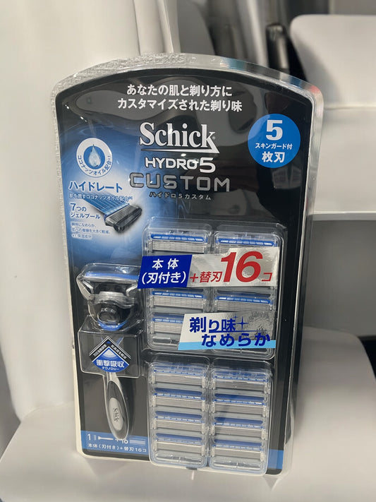 シック  5枚刃 ハイドロ5 カスタム 本体+替刃16P  カミソリ　髭剃り  /Schick