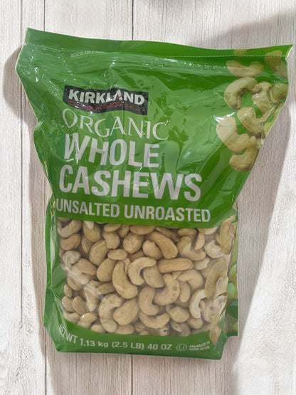 KSオーガニック 無塩 カシューナッツ　ORGANIC WHOLE CASHEWS    1.13kg   【オーガニック】 /カークランドシグネチャー