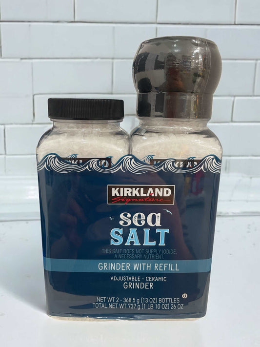 KS sea salt with ceramic grinder and refill bottle set