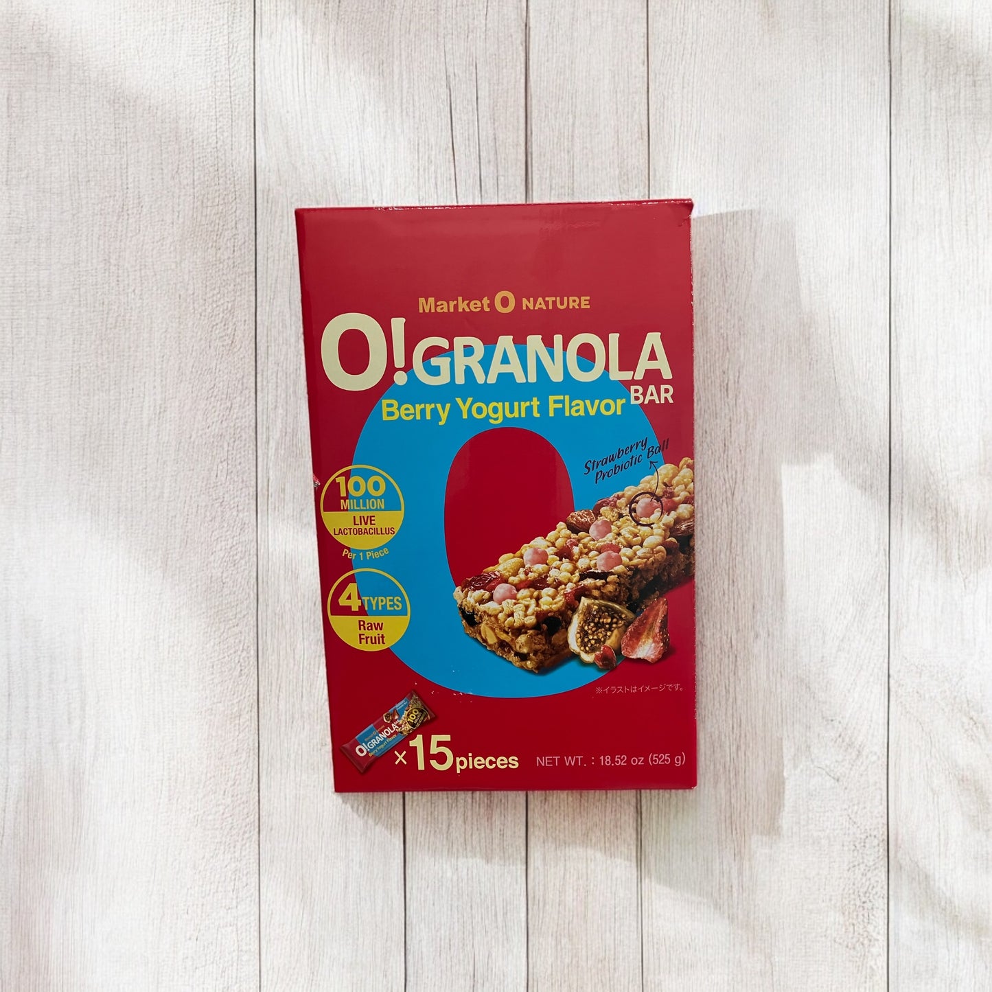 マーケットオー　 オー！グラノーラ バー ベリーヨーグルト味　15本入り   O!GRANOLA BAR　/ MarketO