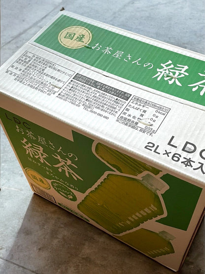 お茶屋さんの緑茶 2L × 6本 1ケース　ラベルレス【お得】 / LDC ライフドリンクカンパニー