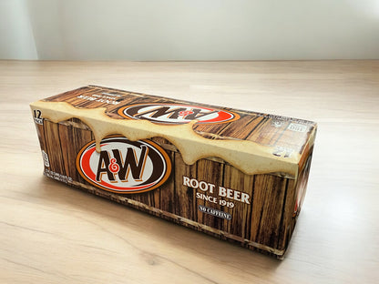 Ａ＆Ｗ  ROOT BEER  ルートビア　355mi  × 12本セット   ノンアルコールビール 炭酸飲料 ドリンク缶 カフェインレス