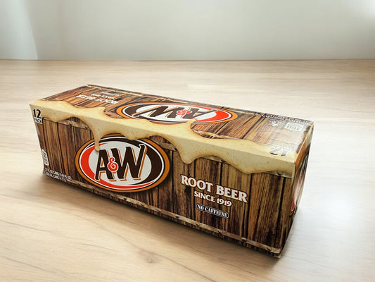 Ａ＆Ｗ  ROOT BEER  ルートビア　355mi  × 12本セット   ノンアルコールビール 炭酸飲料 ドリンク缶 カフェインレス