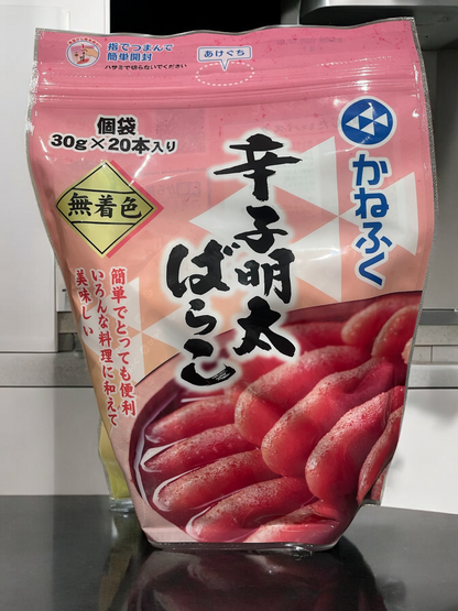 【冷凍商品】 かねふく 辛子明太 ばらこ   無着色   30g × 20個入り　冷凍食品