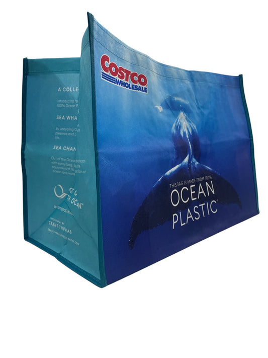 COSTCO コストコ　ショッピングバッグ  エコバッグ　OCEAN PLASTIC　ブルー