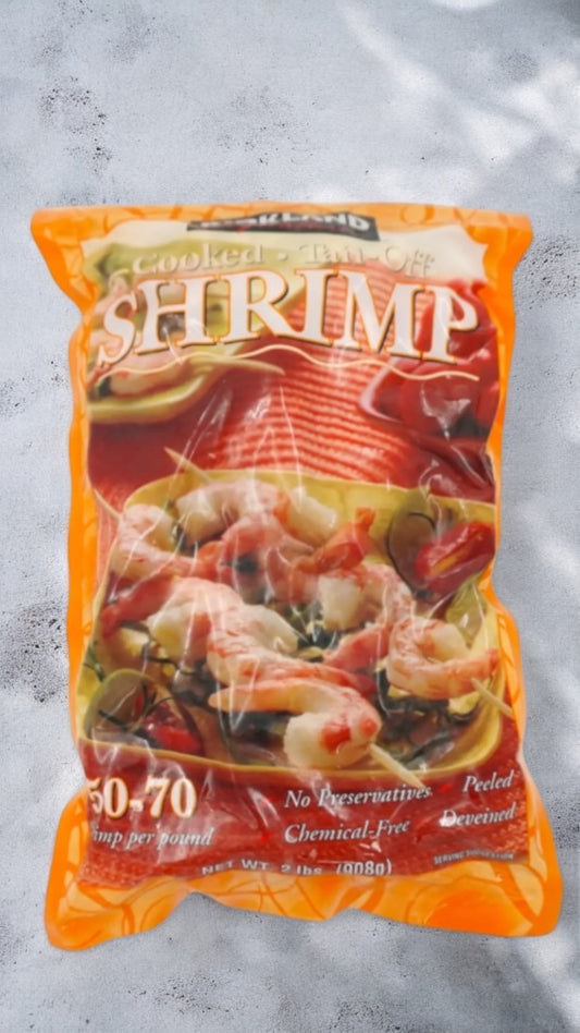 【冷凍商品】KS  SHRIMP  冷凍 むきえび  調理済  尾無し  エビ 海老　 尾なし  ボイル済  サイズ  50-70　/  カークランドシグネチャー