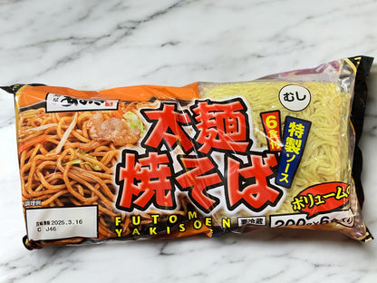 【冷蔵商品】麺屋 あおき 太麺 やきそば 200g × 6食入り【コストコロングセラー商品】