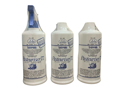 ドーバー パストリーゼ 77 　本体1本 ＋ 付け替え用2本  計3本セット   各500ml×3  【お得】　食品用 除菌アルコール　セット販売