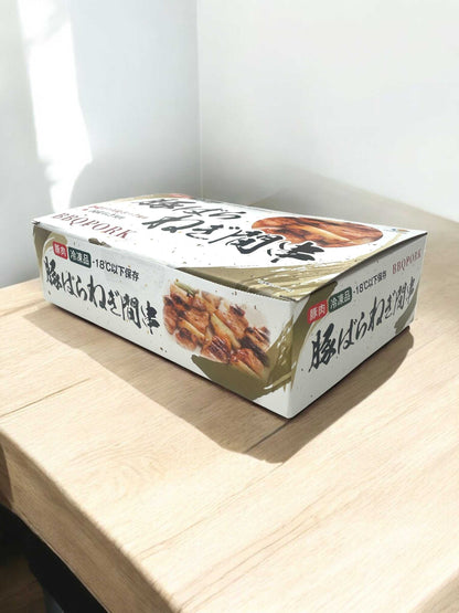 冷凍豚ばら ねぎ間串 商品パッケージ、バーベキュー用40本入り。