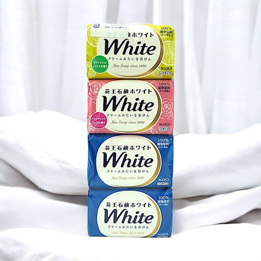 花王 石鹸ホワイト12個入りパック リフレッシュシトラス アロマティックローズ ホワイトフローラルの香り
