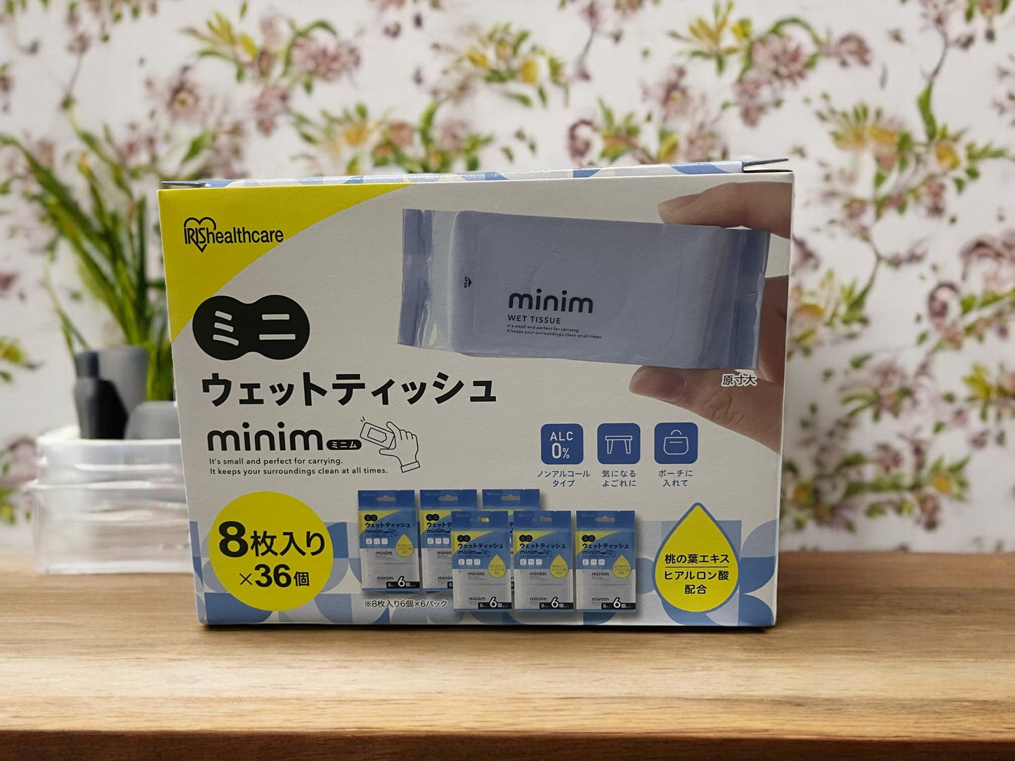 ポケット ウェットティッシュ ミニ  6パック×6セット(36パック入り) 　アイリスオーヤマ　minim POCKET WET TISSUE